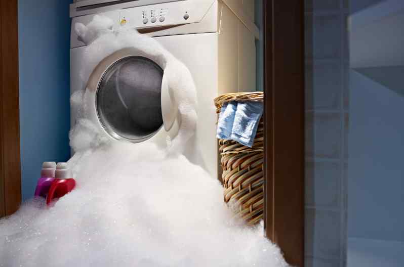 how to clean up a washing machine flood