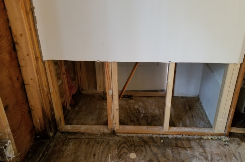 Repairing drywall water damage after a severe roof leak