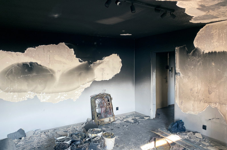 The early stages of the smoke damage restoration process